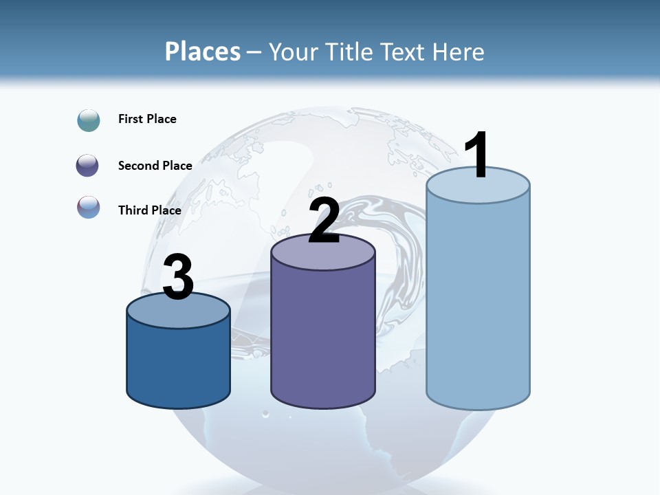 A Water Globe With A Wave Coming Out Of It PowerPoint Template