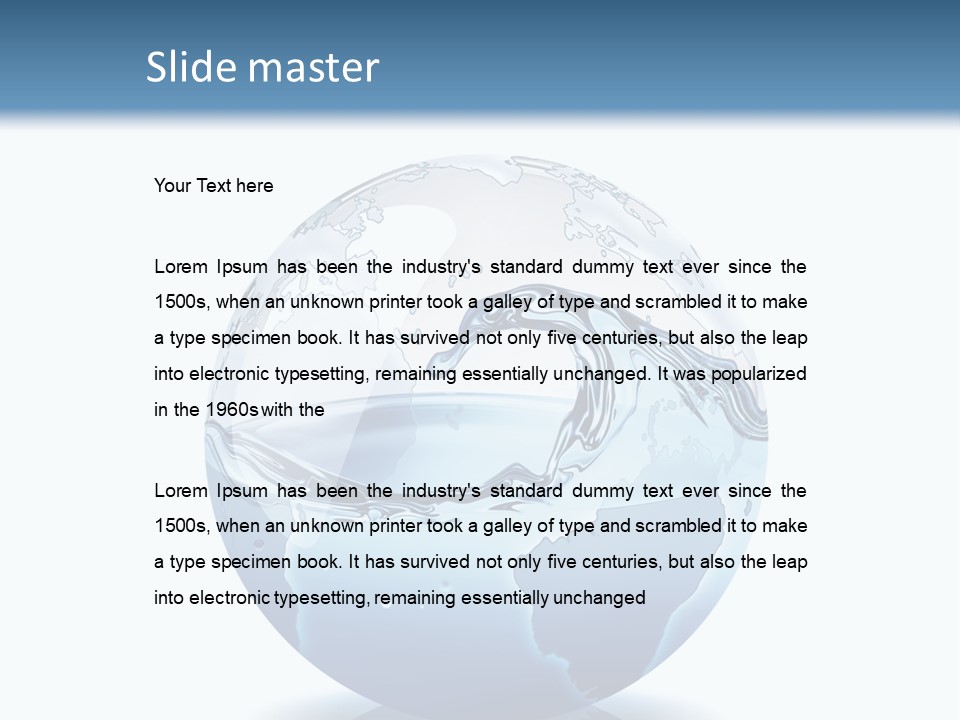 A Water Globe With A Wave Coming Out Of It PowerPoint Template