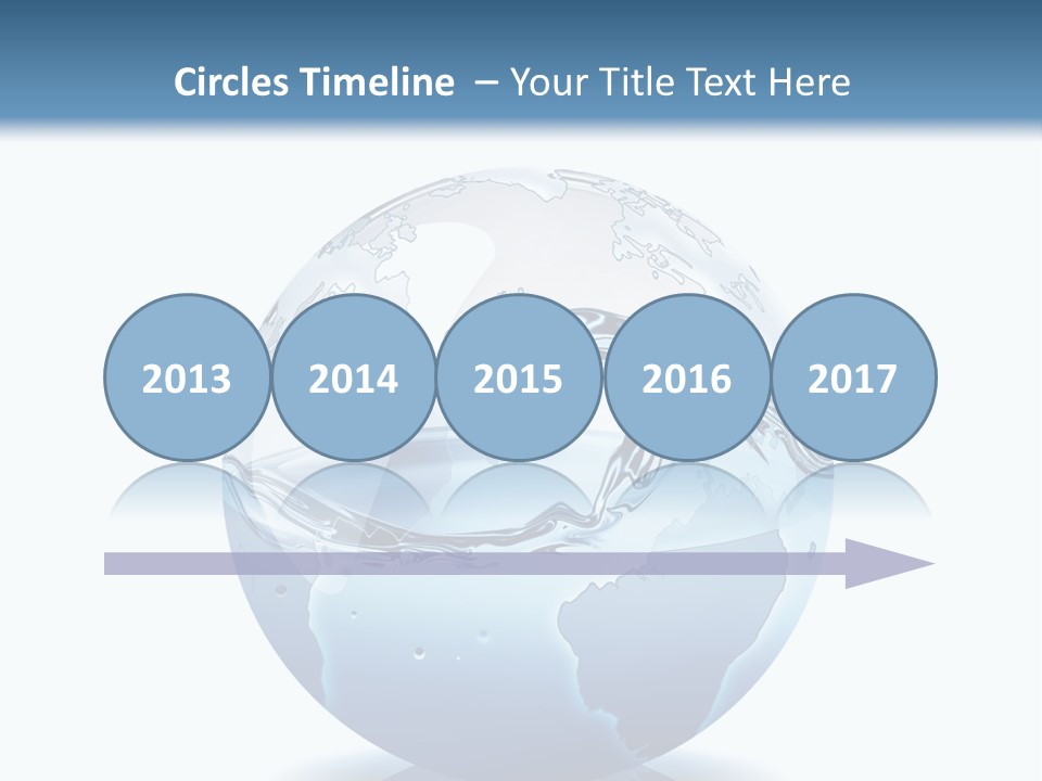 A Water Globe With A Wave Coming Out Of It PowerPoint Template