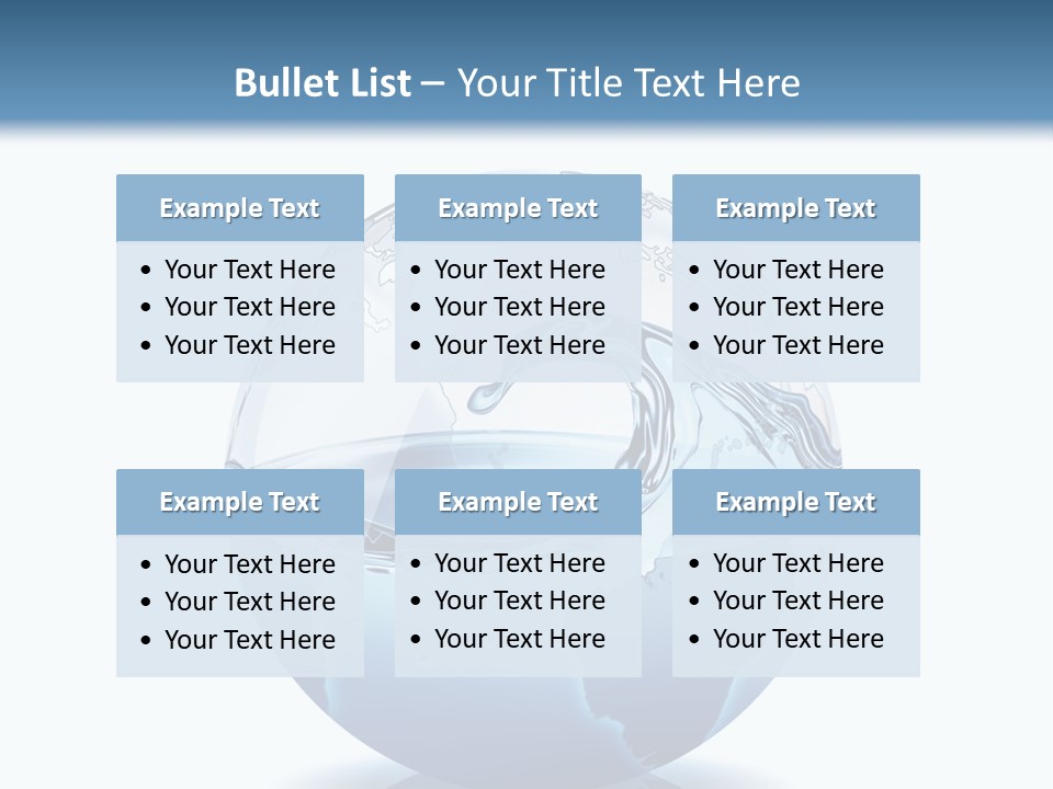 A Water Globe With A Wave Coming Out Of It PowerPoint Template