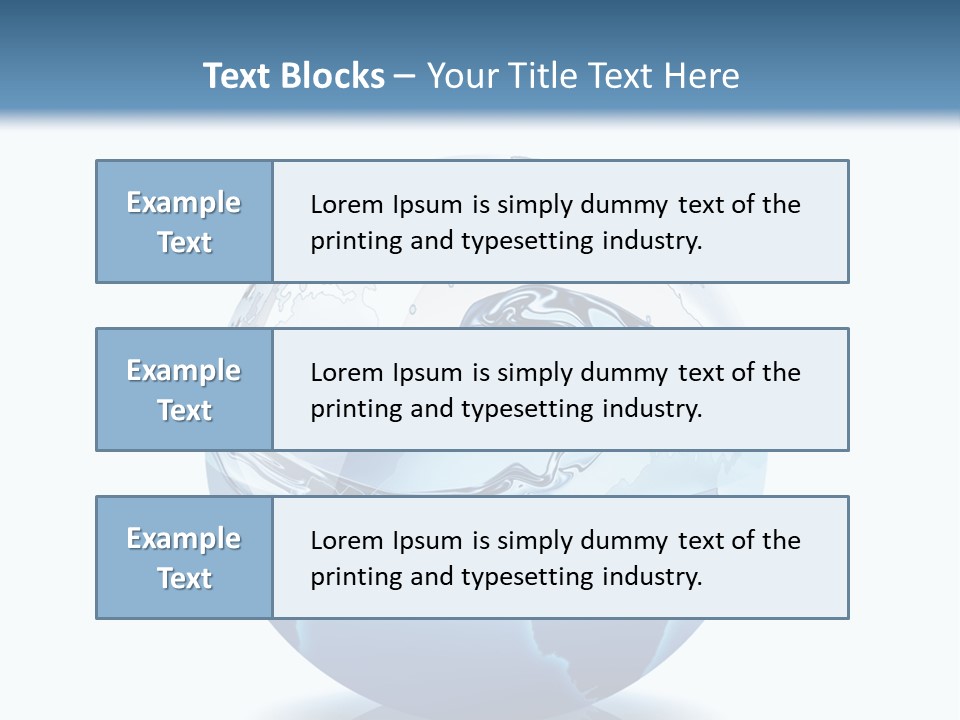 A Water Globe With A Wave Coming Out Of It PowerPoint Template