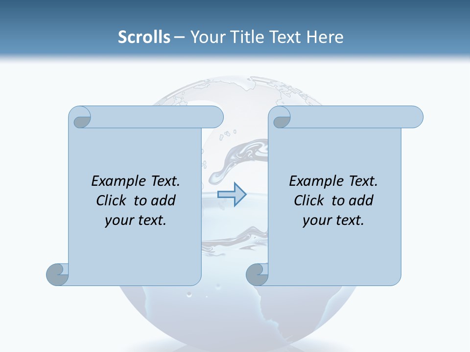 A Water Globe With A Wave Coming Out Of It PowerPoint Template