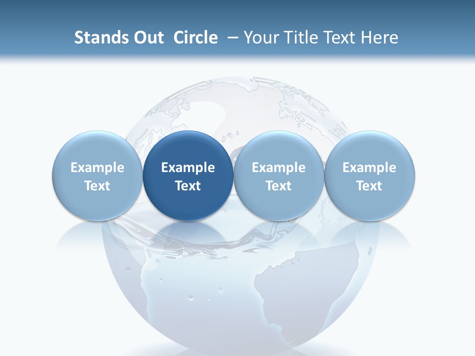 A Water Globe With A Wave Coming Out Of It PowerPoint Template