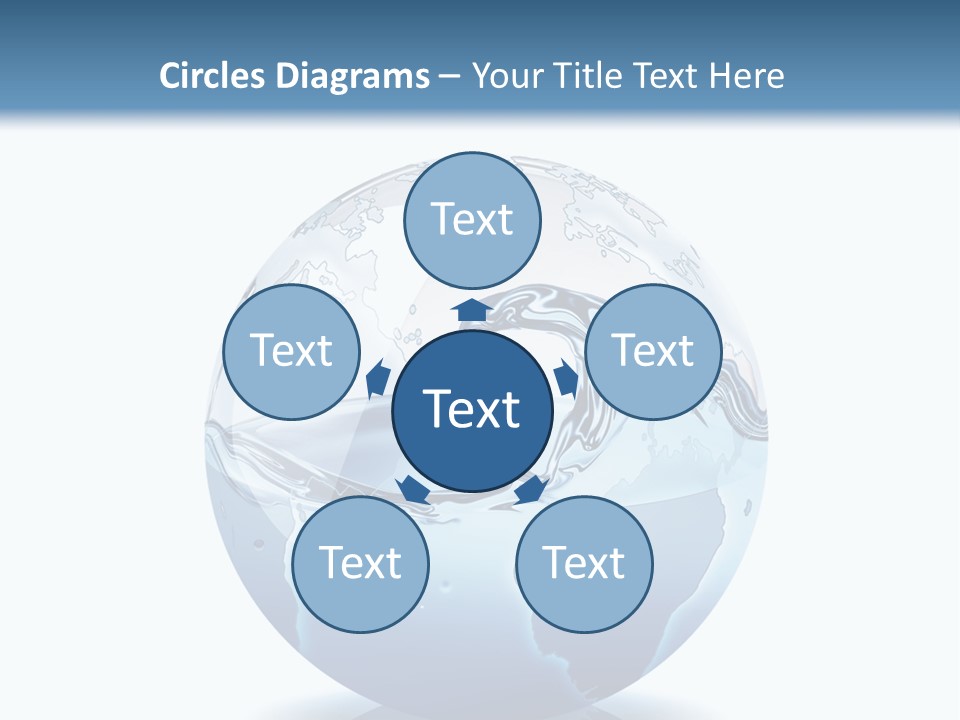 A Water Globe With A Wave Coming Out Of It PowerPoint Template