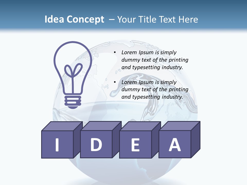 A Water Globe With A Wave Coming Out Of It PowerPoint Template