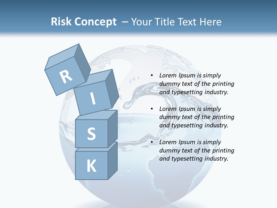 A Water Globe With A Wave Coming Out Of It PowerPoint Template