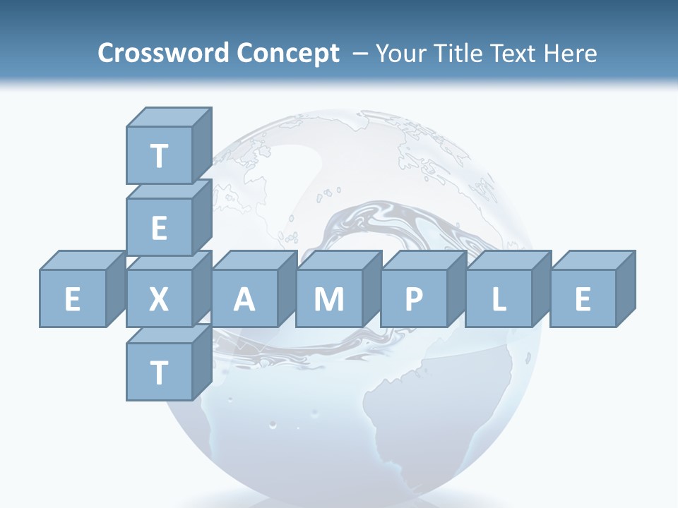 A Water Globe With A Wave Coming Out Of It PowerPoint Template