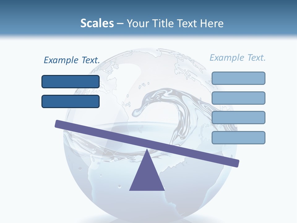 A Water Globe With A Wave Coming Out Of It PowerPoint Template