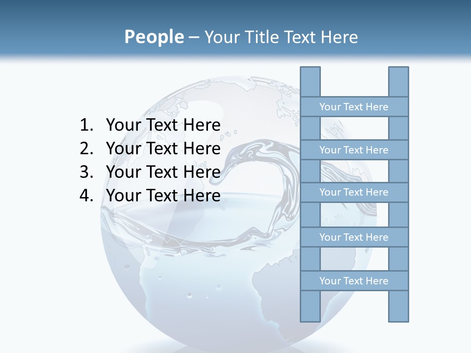 A Water Globe With A Wave Coming Out Of It PowerPoint Template