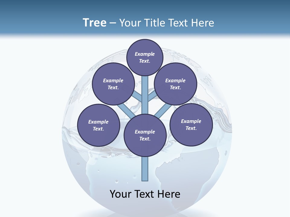 A Water Globe With A Wave Coming Out Of It PowerPoint Template