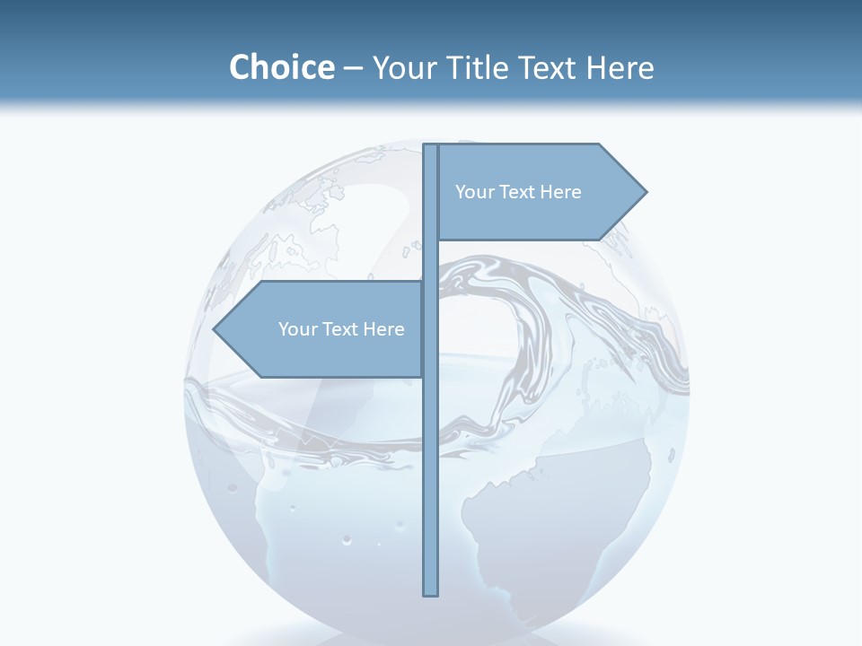 A Water Globe With A Wave Coming Out Of It PowerPoint Template