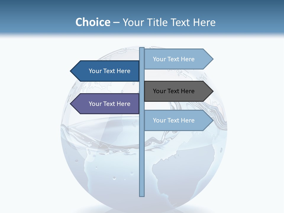 A Water Globe With A Wave Coming Out Of It PowerPoint Template