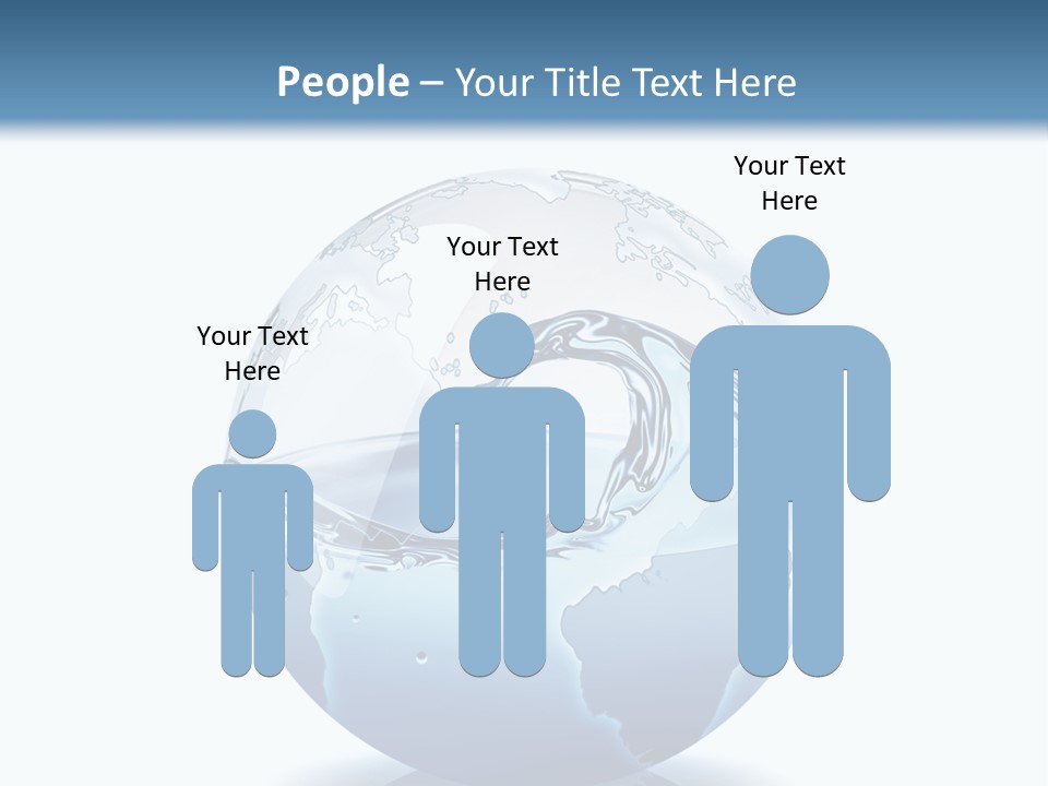 A Water Globe With A Wave Coming Out Of It PowerPoint Template