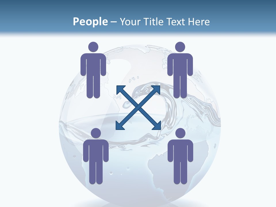 A Water Globe With A Wave Coming Out Of It PowerPoint Template