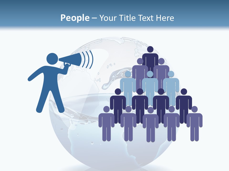 A Water Globe With A Wave Coming Out Of It PowerPoint Template