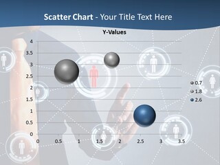 A Man In A Tie Is Pointing To A Network Of People PowerPoint Template