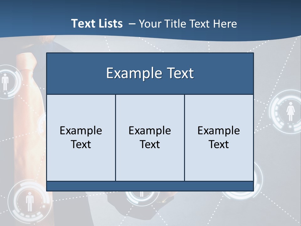 A Man In A Tie Is Pointing To A Network Of People PowerPoint Template