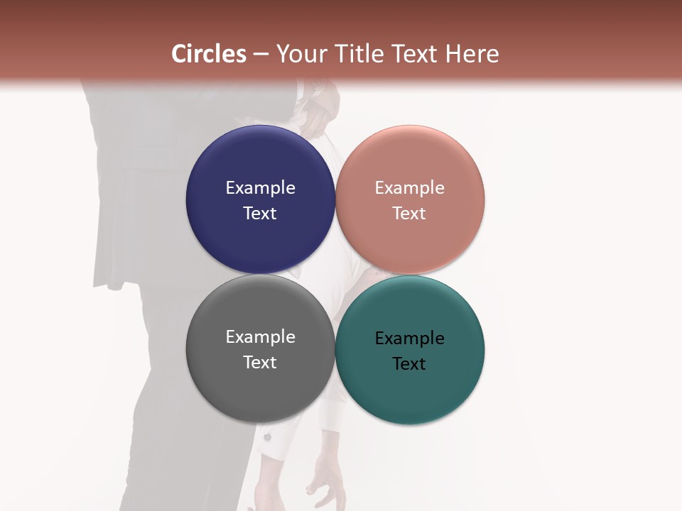 Two Men In Suits Are Doing A Handstand On Each Other PowerPoint Template