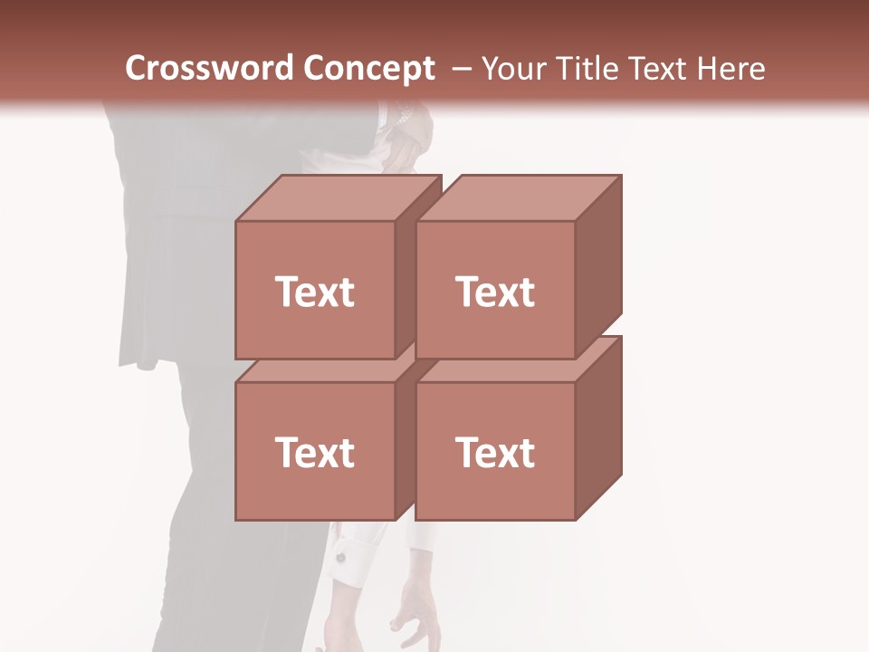 Two Men In Suits Are Doing A Handstand On Each Other PowerPoint Template