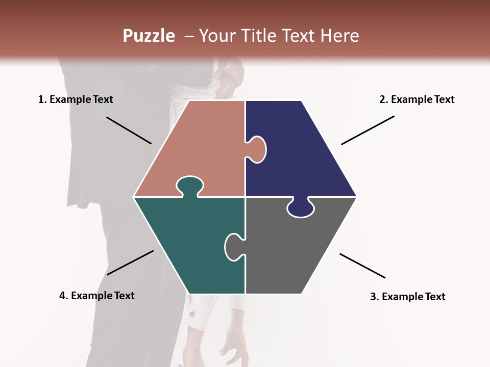 Two Men In Suits Are Doing A Handstand On Each Other PowerPoint Template