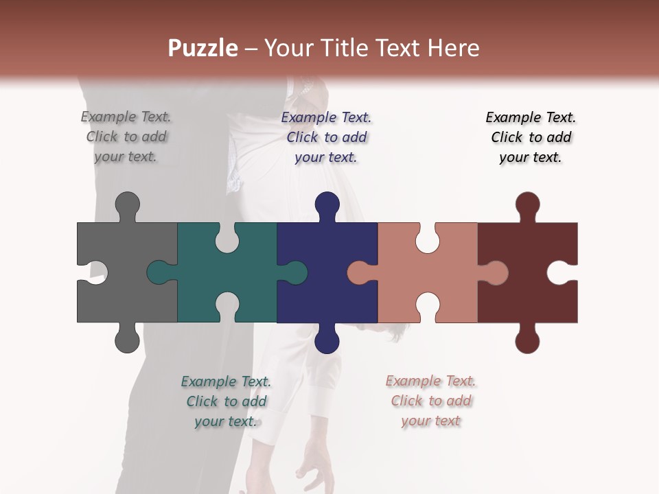 Two Men In Suits Are Doing A Handstand On Each Other PowerPoint Template