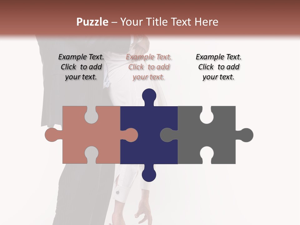 Two Men In Suits Are Doing A Handstand On Each Other PowerPoint Template