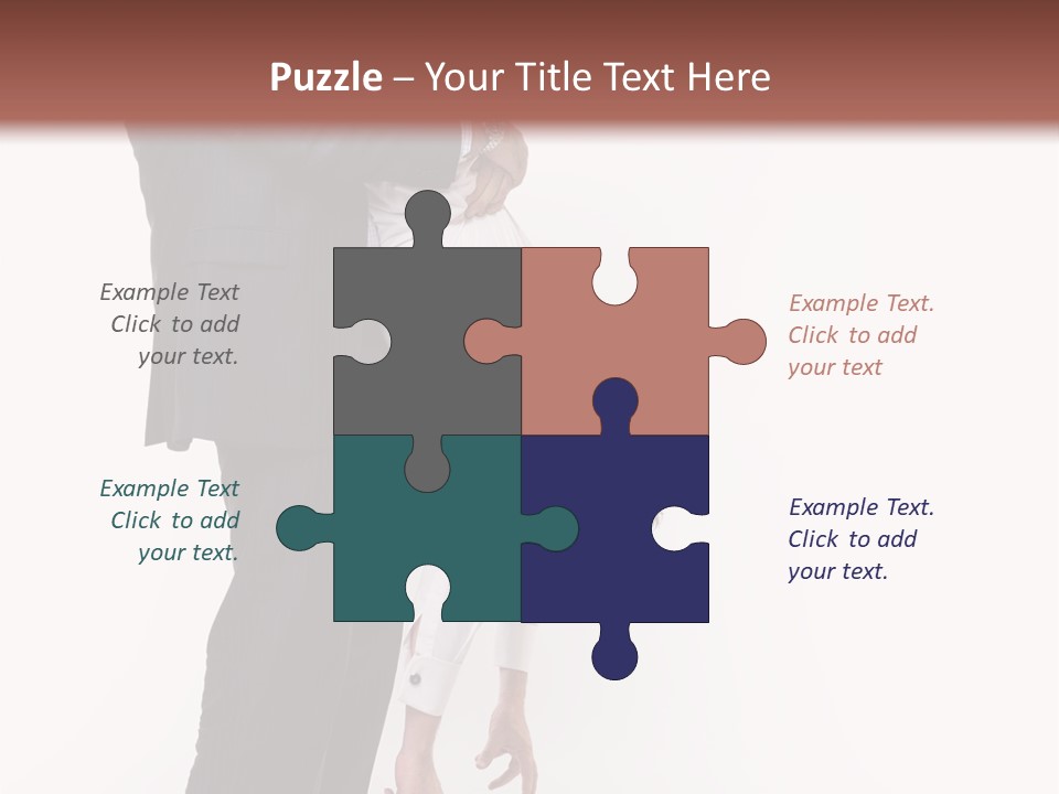 Two Men In Suits Are Doing A Handstand On Each Other PowerPoint Template