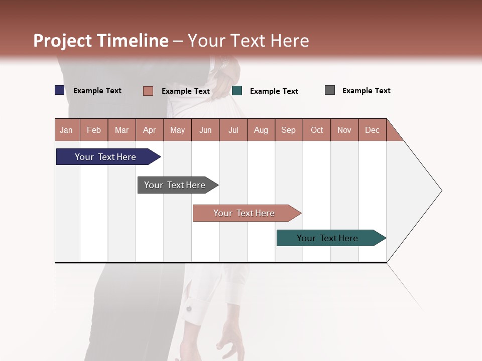 Two Men In Suits Are Doing A Handstand On Each Other PowerPoint Template