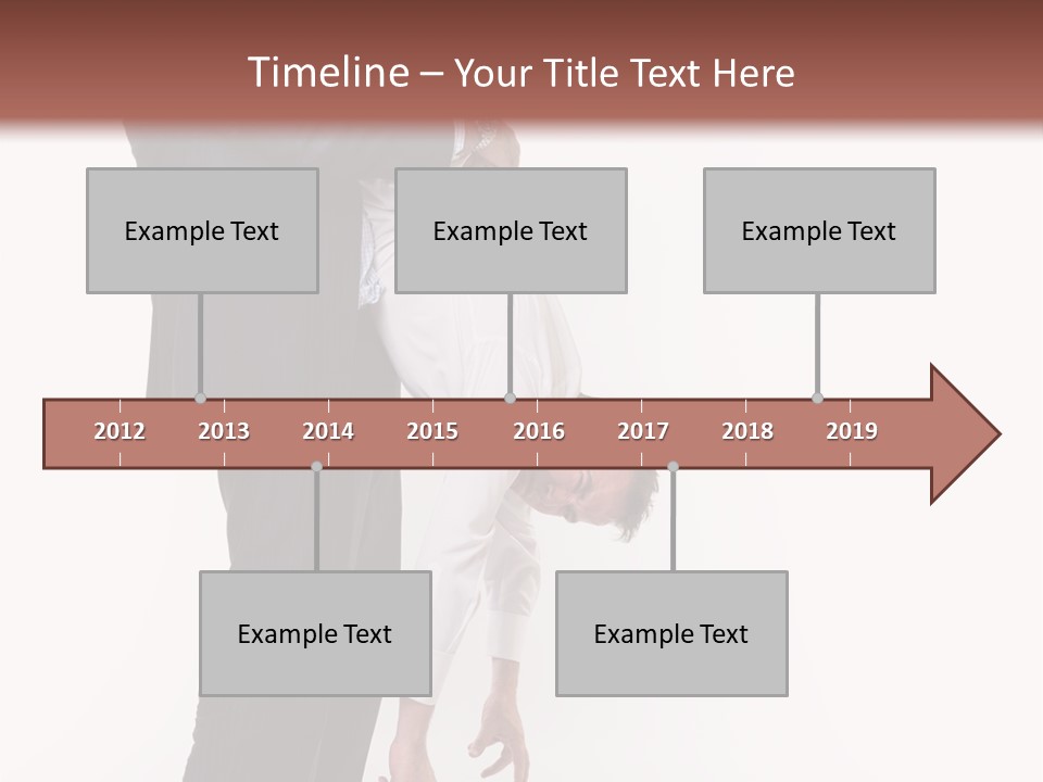 Two Men In Suits Are Doing A Handstand On Each Other PowerPoint Template