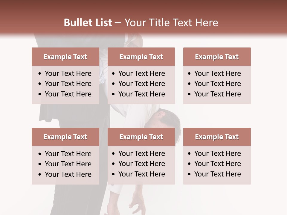 Two Men In Suits Are Doing A Handstand On Each Other PowerPoint Template