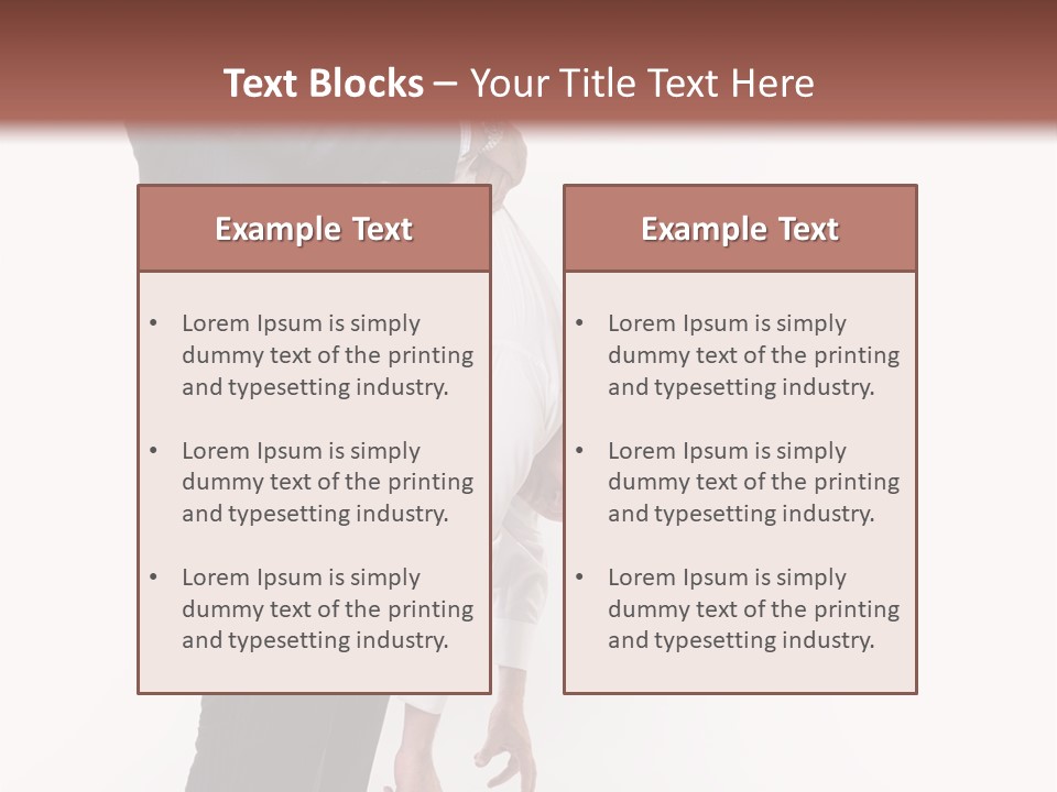 Two Men In Suits Are Doing A Handstand On Each Other PowerPoint Template