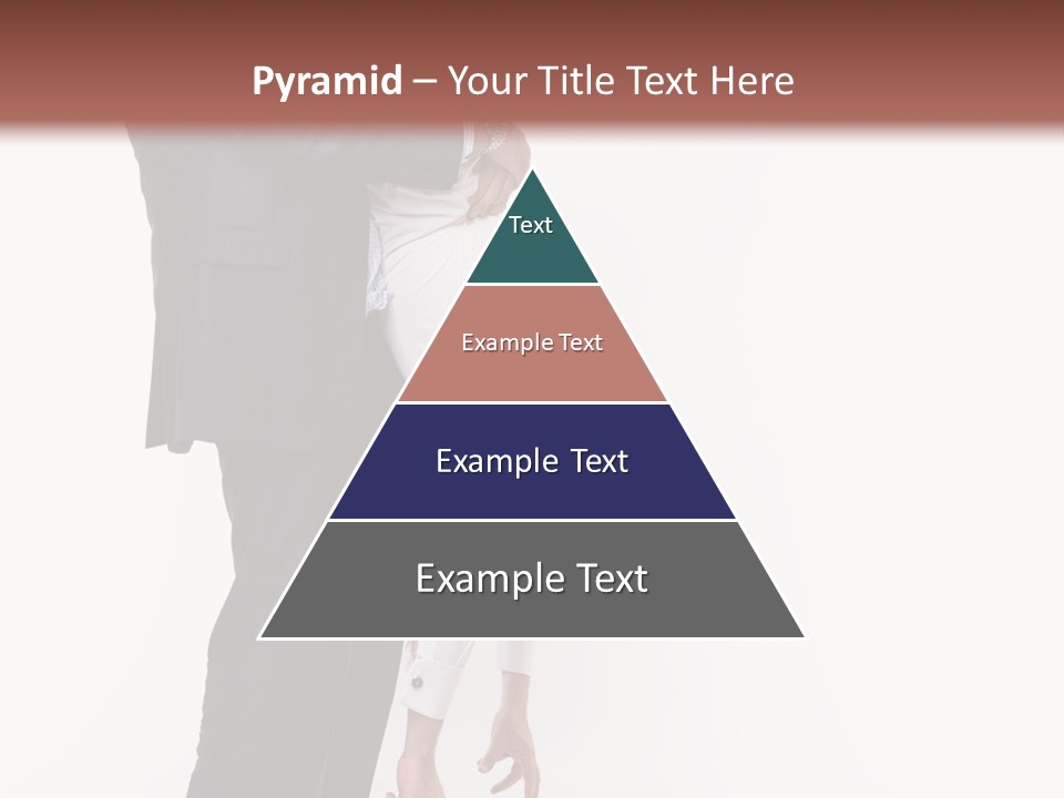 Two Men In Suits Are Doing A Handstand On Each Other PowerPoint Template