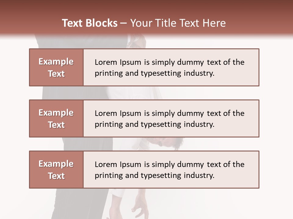 Two Men In Suits Are Doing A Handstand On Each Other PowerPoint Template