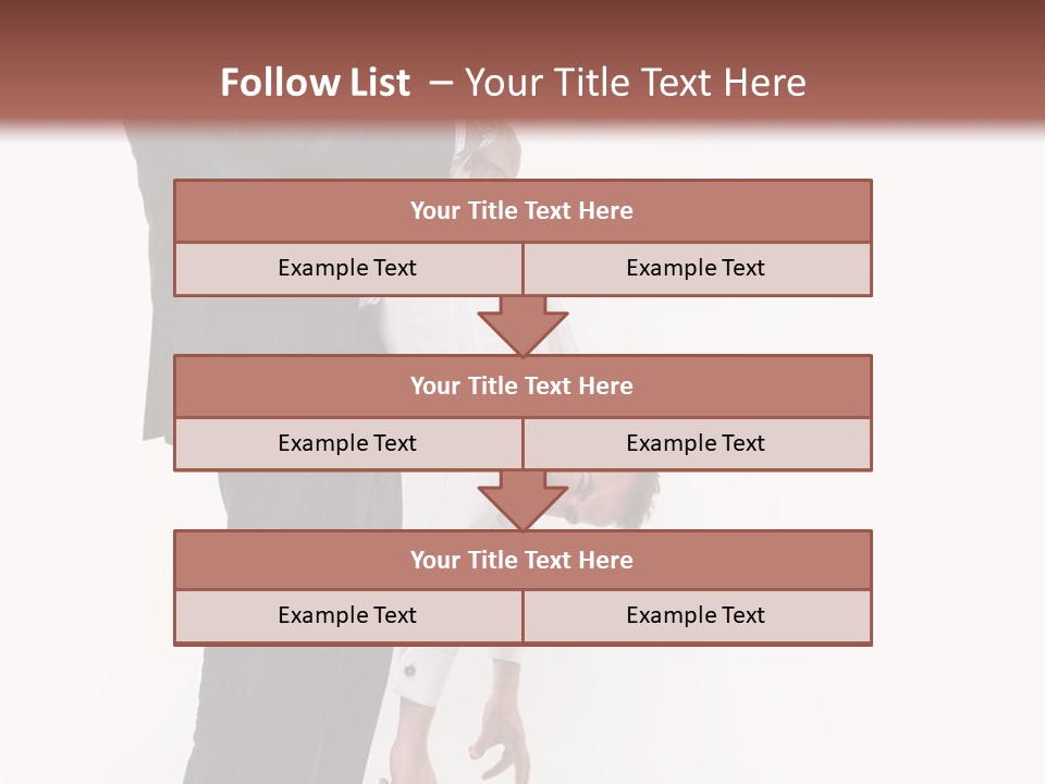 Two Men In Suits Are Doing A Handstand On Each Other PowerPoint Template