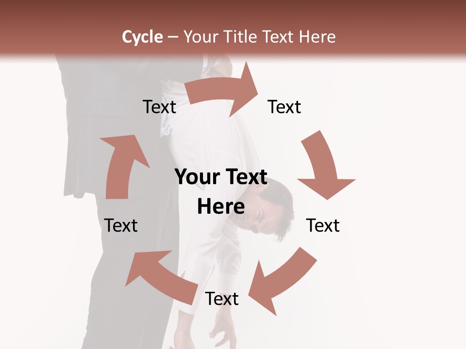Two Men In Suits Are Doing A Handstand On Each Other PowerPoint Template