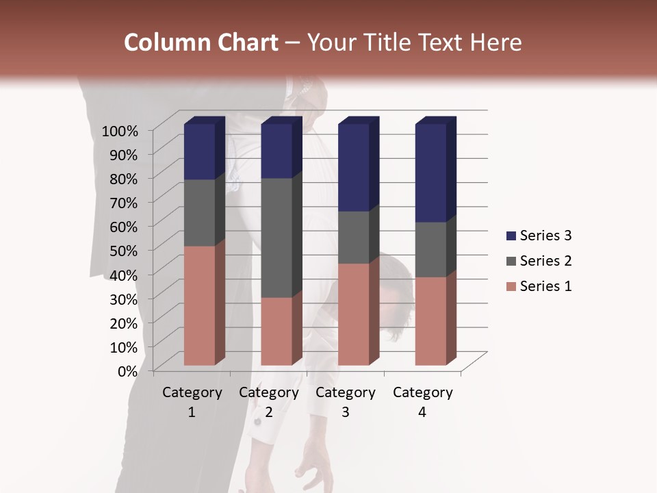 Two Men In Suits Are Doing A Handstand On Each Other PowerPoint Template