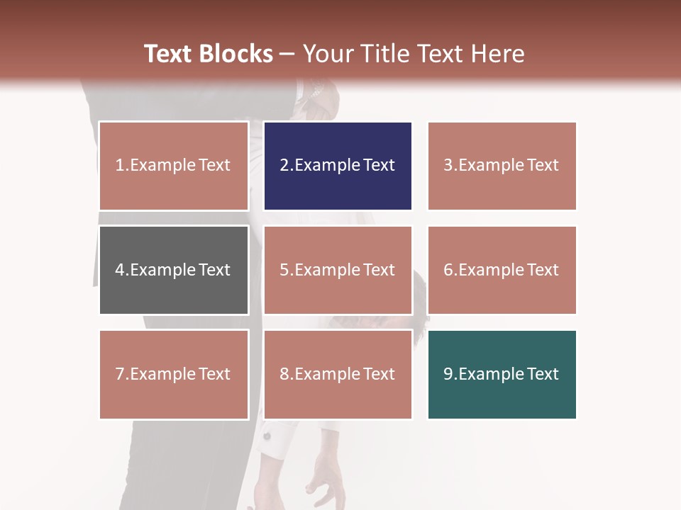 Two Men In Suits Are Doing A Handstand On Each Other PowerPoint Template