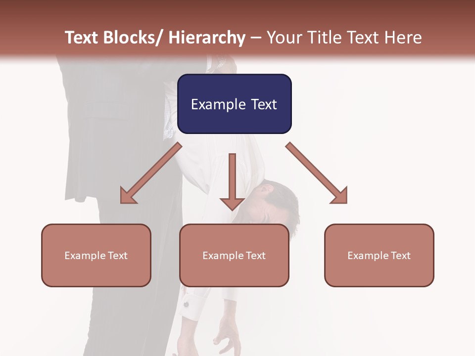 Two Men In Suits Are Doing A Handstand On Each Other PowerPoint Template