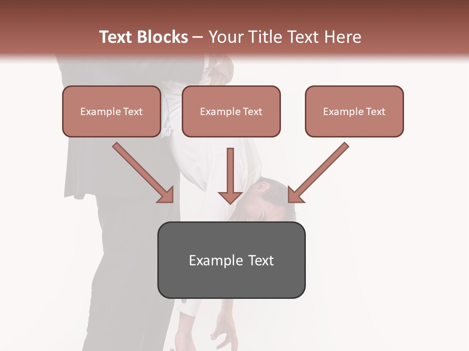 Two Men In Suits Are Doing A Handstand On Each Other PowerPoint Template