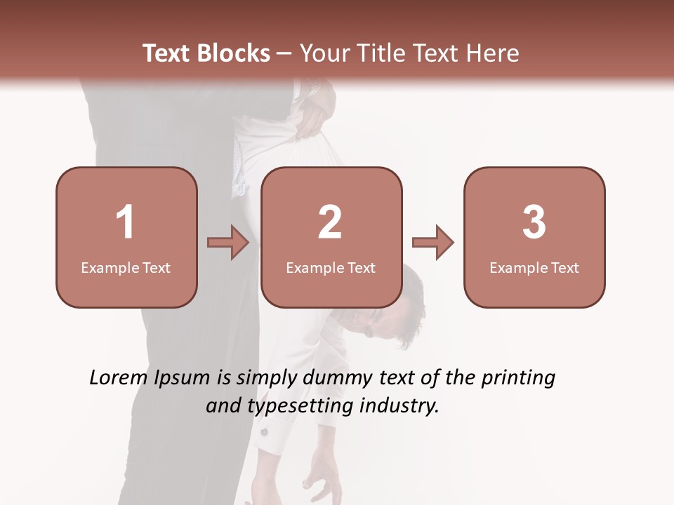 Two Men In Suits Are Doing A Handstand On Each Other PowerPoint Template