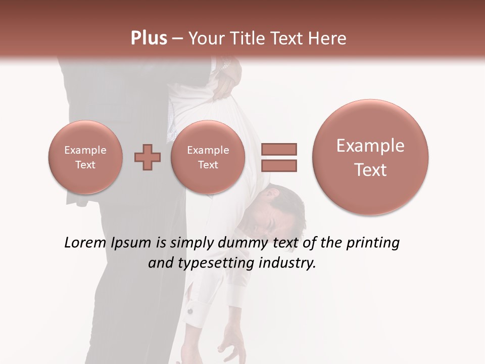 Two Men In Suits Are Doing A Handstand On Each Other PowerPoint Template