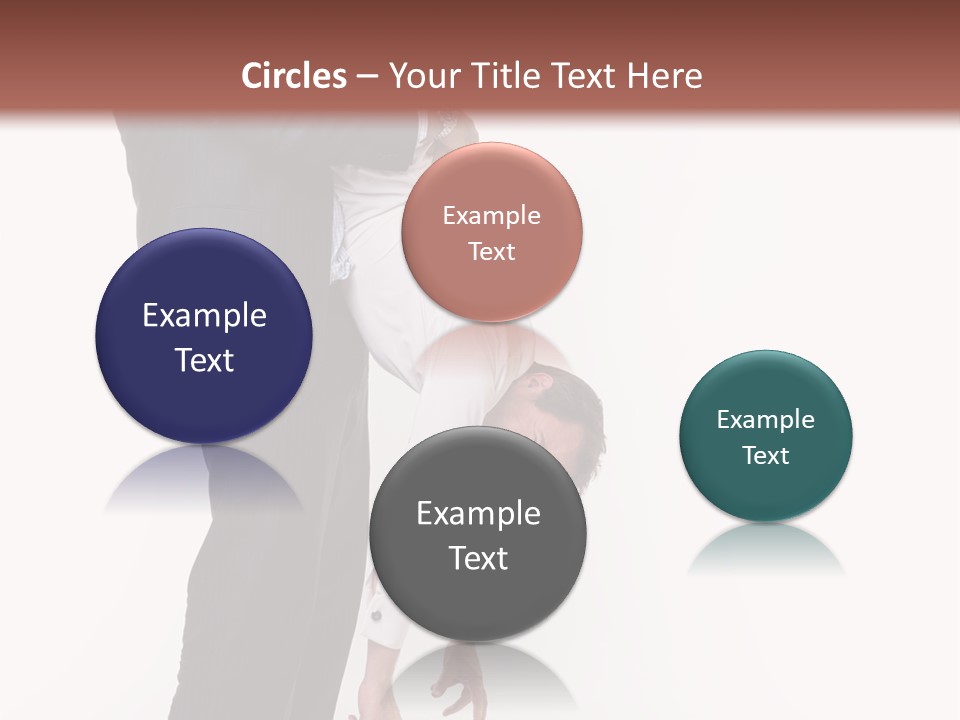 Two Men In Suits Are Doing A Handstand On Each Other PowerPoint Template