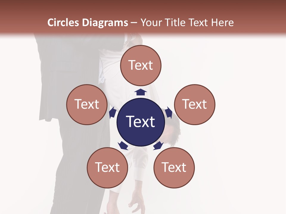 Two Men In Suits Are Doing A Handstand On Each Other PowerPoint Template