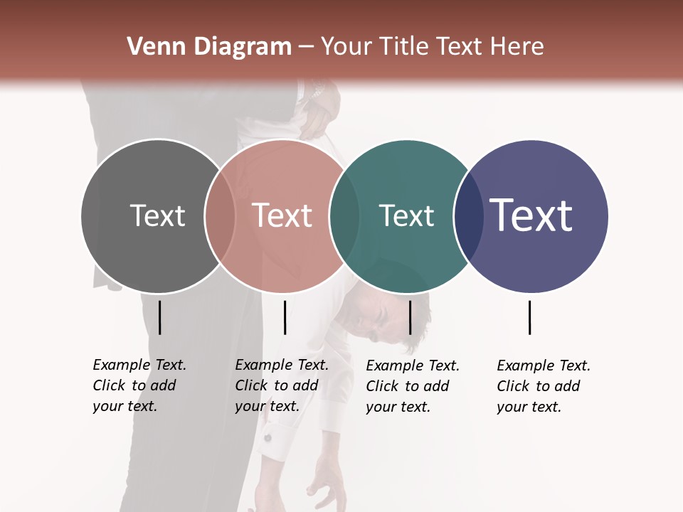 Two Men In Suits Are Doing A Handstand On Each Other PowerPoint Template