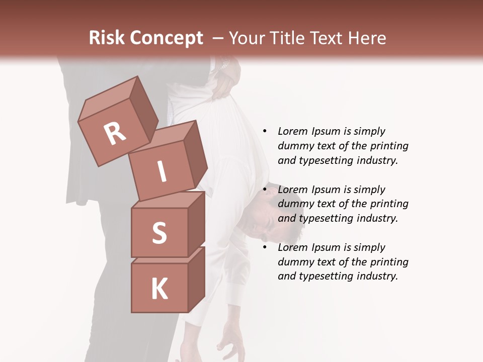 Two Men In Suits Are Doing A Handstand On Each Other PowerPoint Template