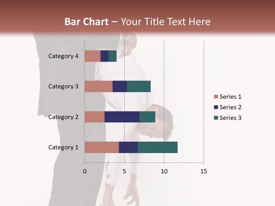 Two Men In Suits Are Doing A Handstand On Each Other PowerPoint Template