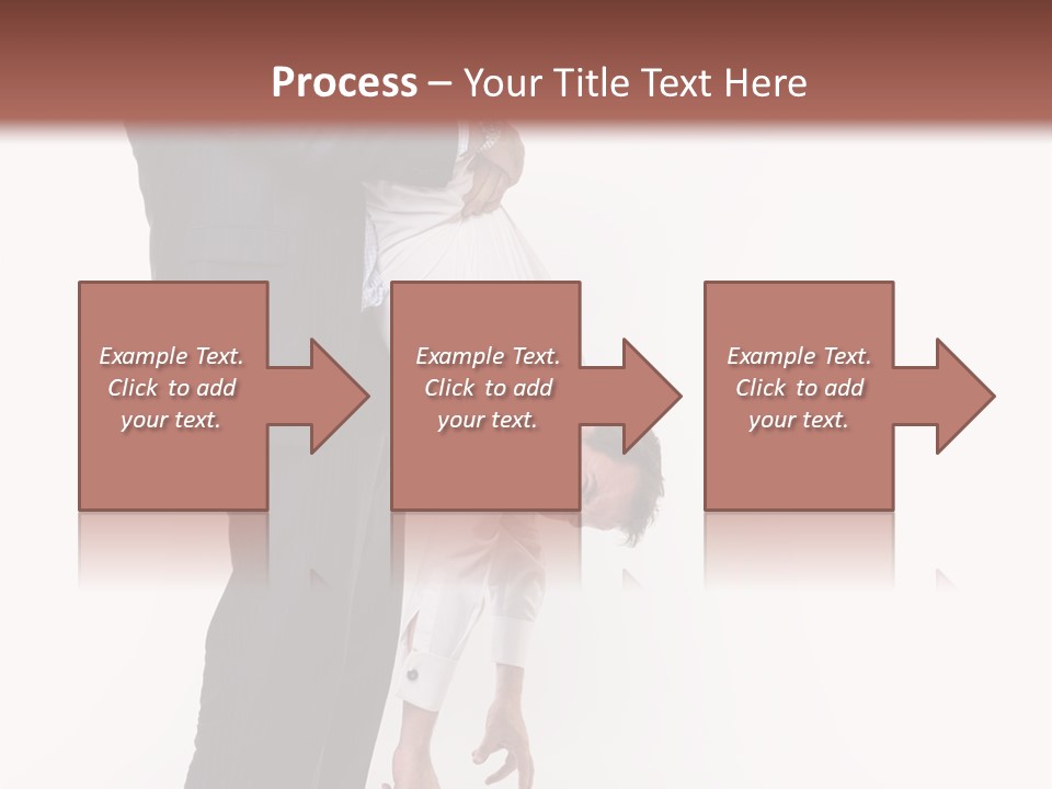 Two Men In Suits Are Doing A Handstand On Each Other PowerPoint Template