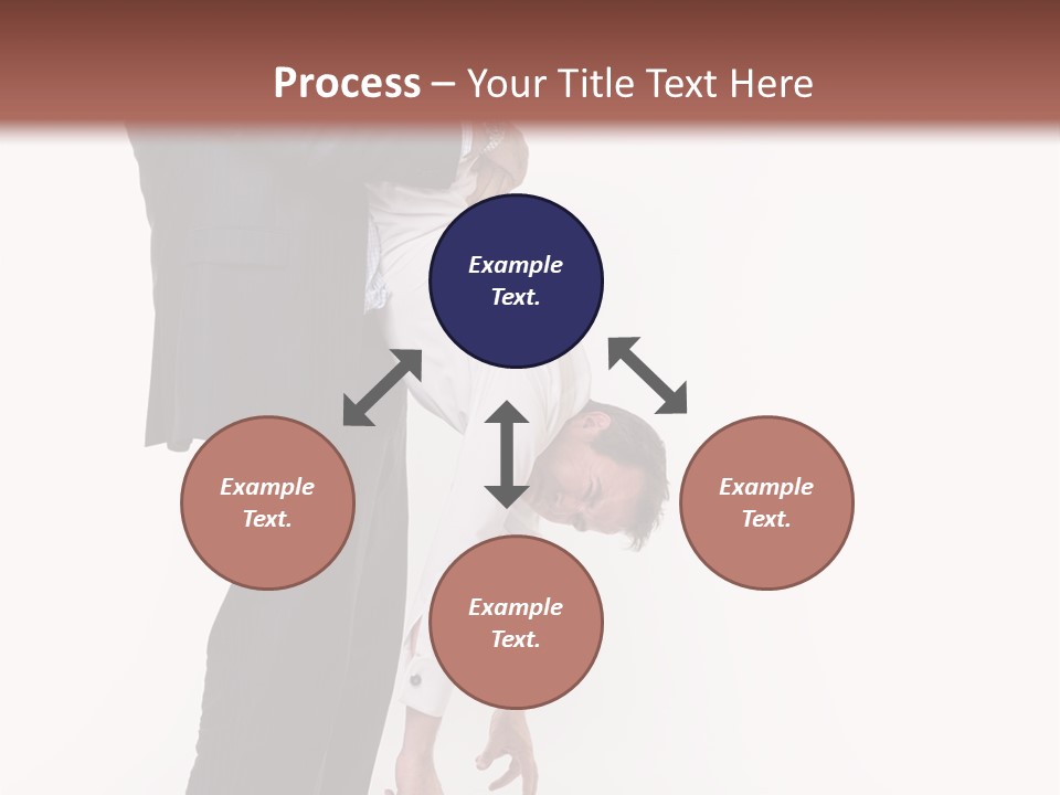Two Men In Suits Are Doing A Handstand On Each Other PowerPoint Template