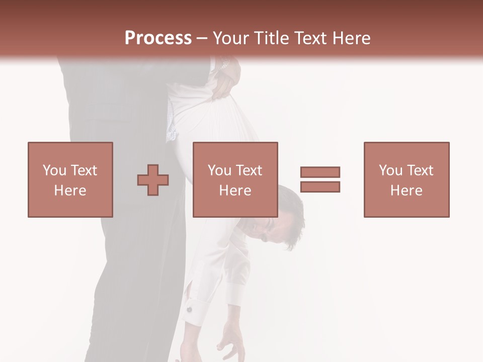 Two Men In Suits Are Doing A Handstand On Each Other PowerPoint Template