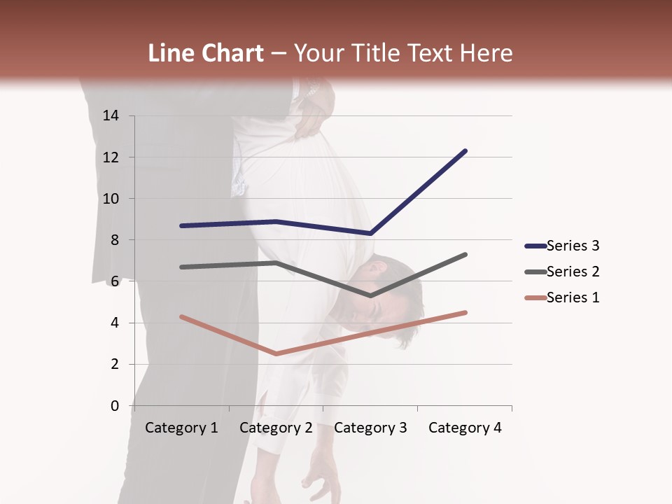 Two Men In Suits Are Doing A Handstand On Each Other PowerPoint Template